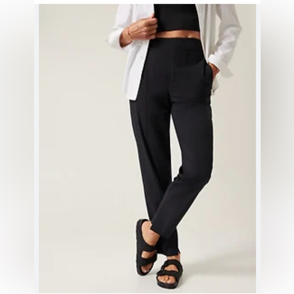 Athleta Stellar Trouser Black Stretch Pants Women’s Size 2